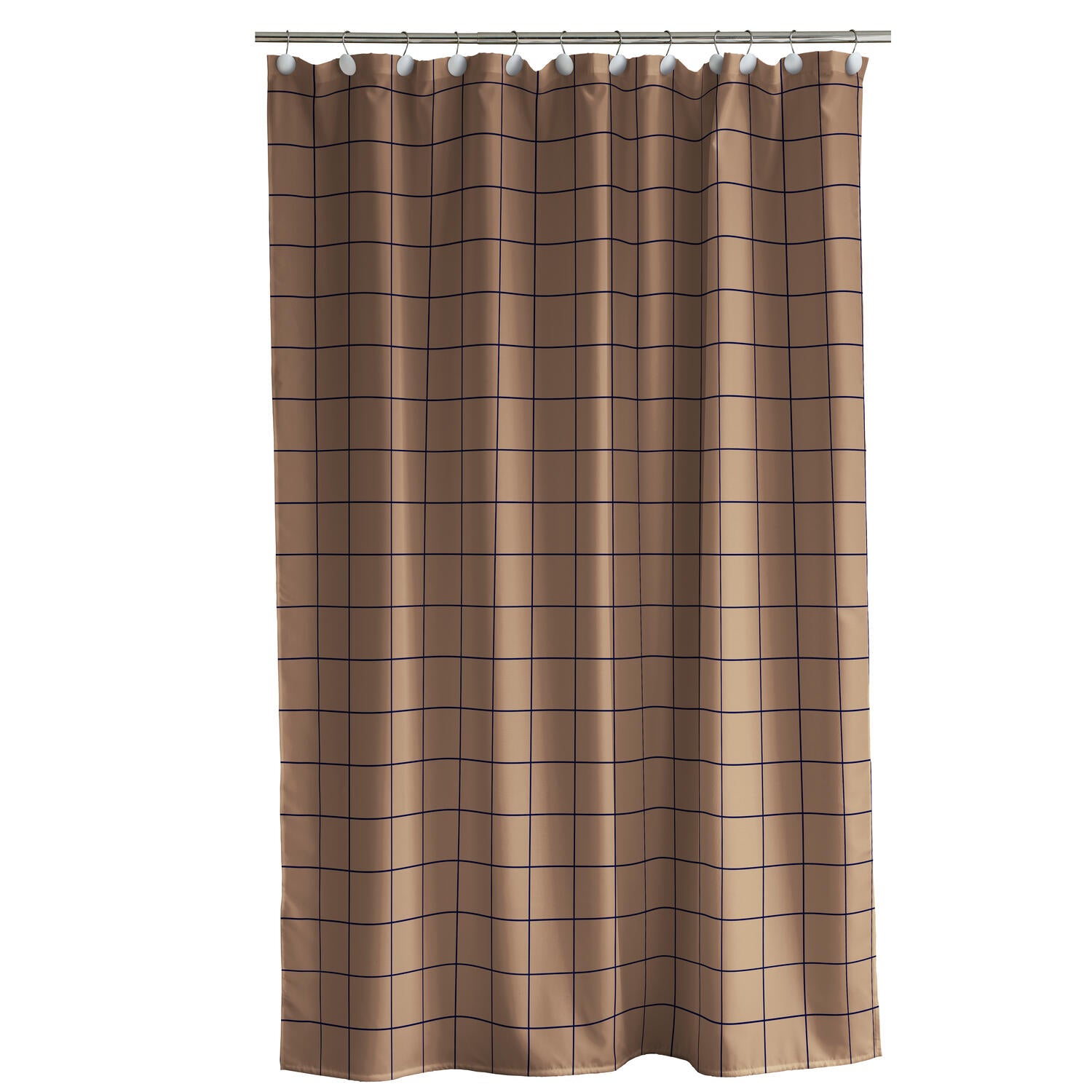 Badeforhæng, Warm Taupe - 180x200 cm.